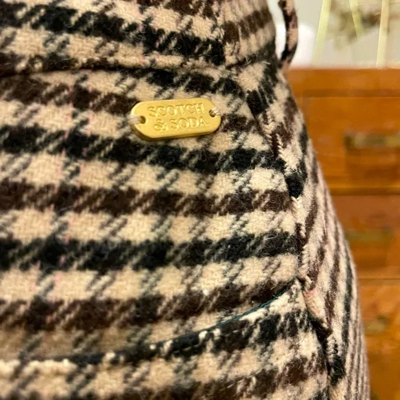 Scotch and Soda plaid a-line mini skirt, size S - Picture 4 of 9